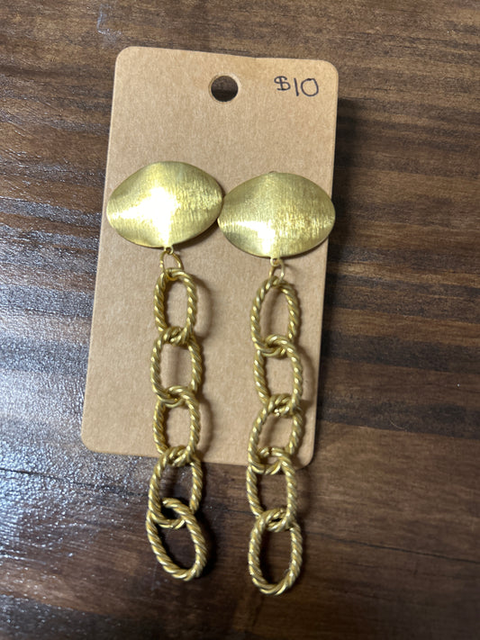 Gold Chain Dangle Earrings