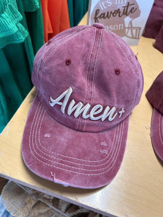 Burgundy Amen Hat