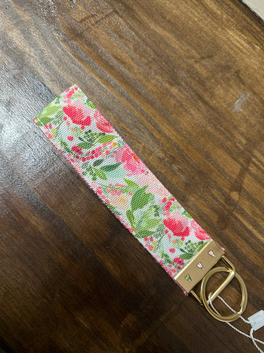 Pink Floral Keychain