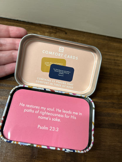 Tin of Comfort Cards