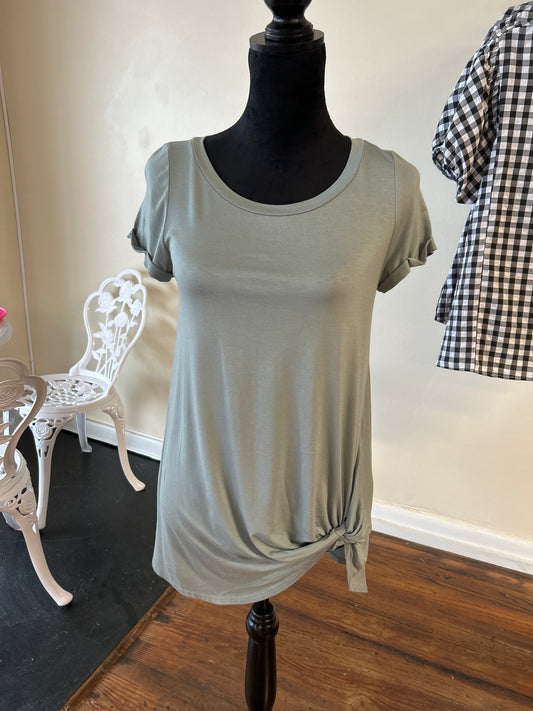 Sage Tie Hem Tee